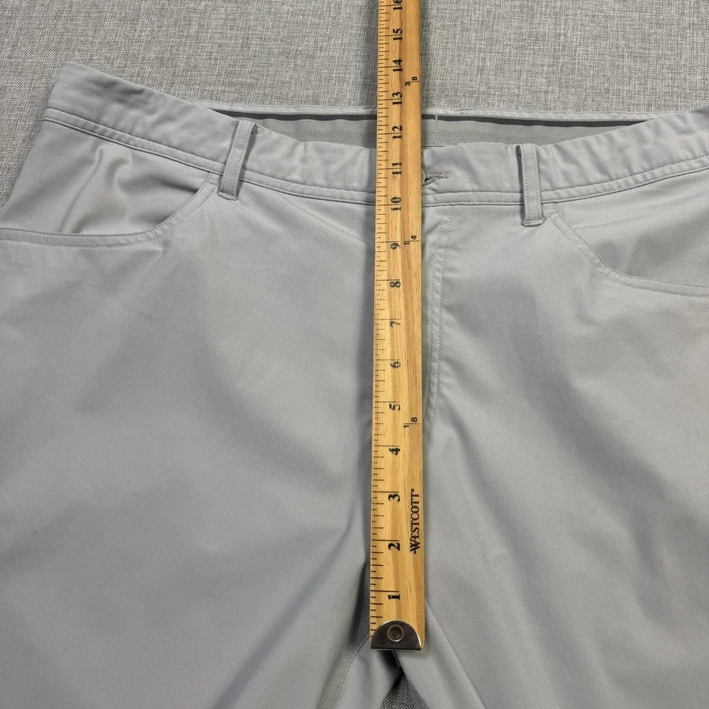 Puma Golf Chino Pants Mens 38x32 Gray Flat Front Straight Leg Performance